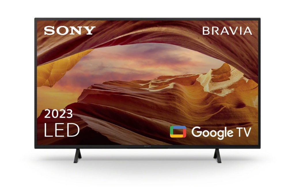 Sony Bravia 2023 LED TV with Google TV, showcasing stunning desert landscape on screen